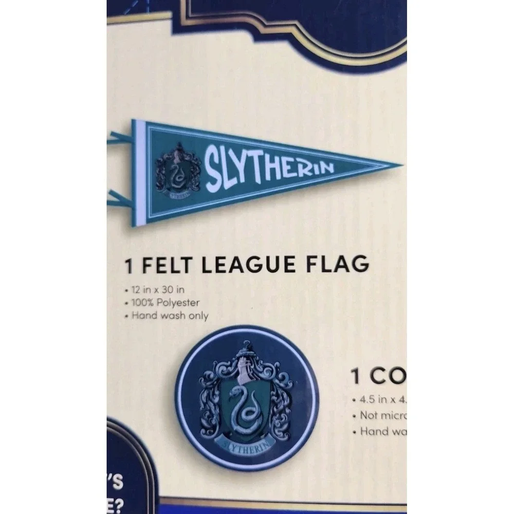 NIB Harry Potter Slytherin Flag Bundle Coaster‎ & Coffee Cup/Mug Set